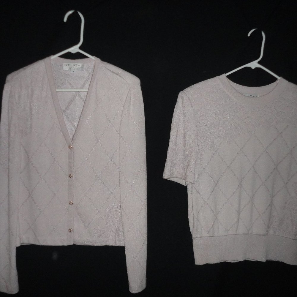 ST JOHN COLLECTION TOP & JACKET  LAVENDER